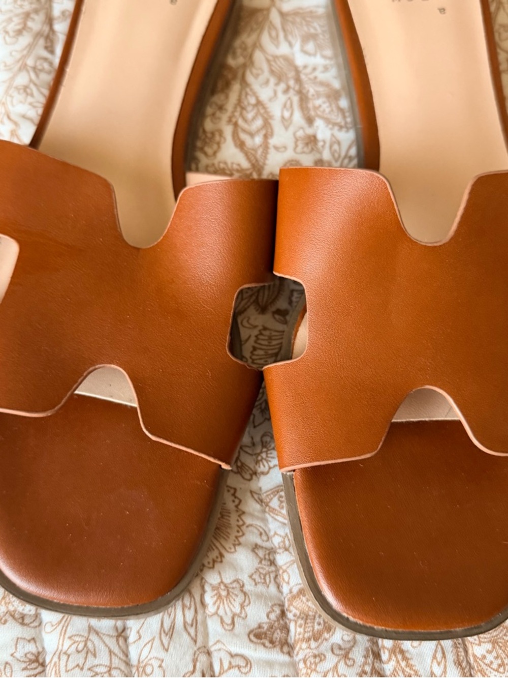 a new day Women's Tan Slide Sandals with Cutout Upper - Picture 3 of 8